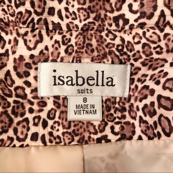 Satin Animal Print Statement Collar Top Jacket - Picture 8 of 11